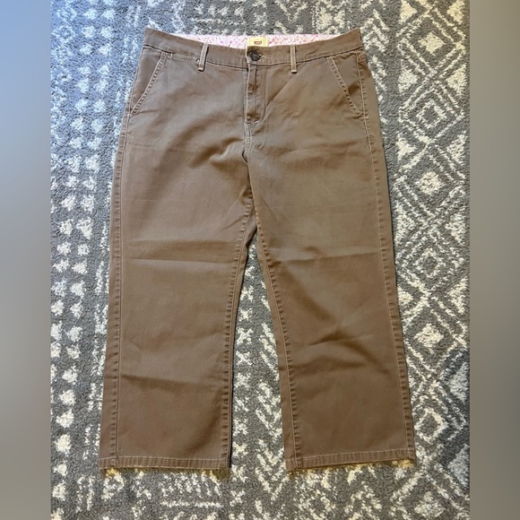 Levi’s Brown Cropped Pants size 14 (P102) - Picture 1 of 9